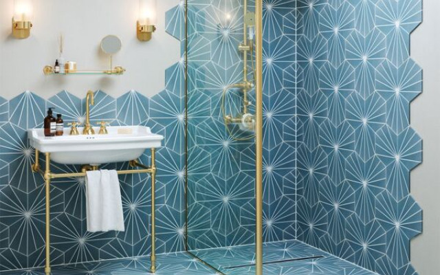 Sunburstsea-blue-shower-room